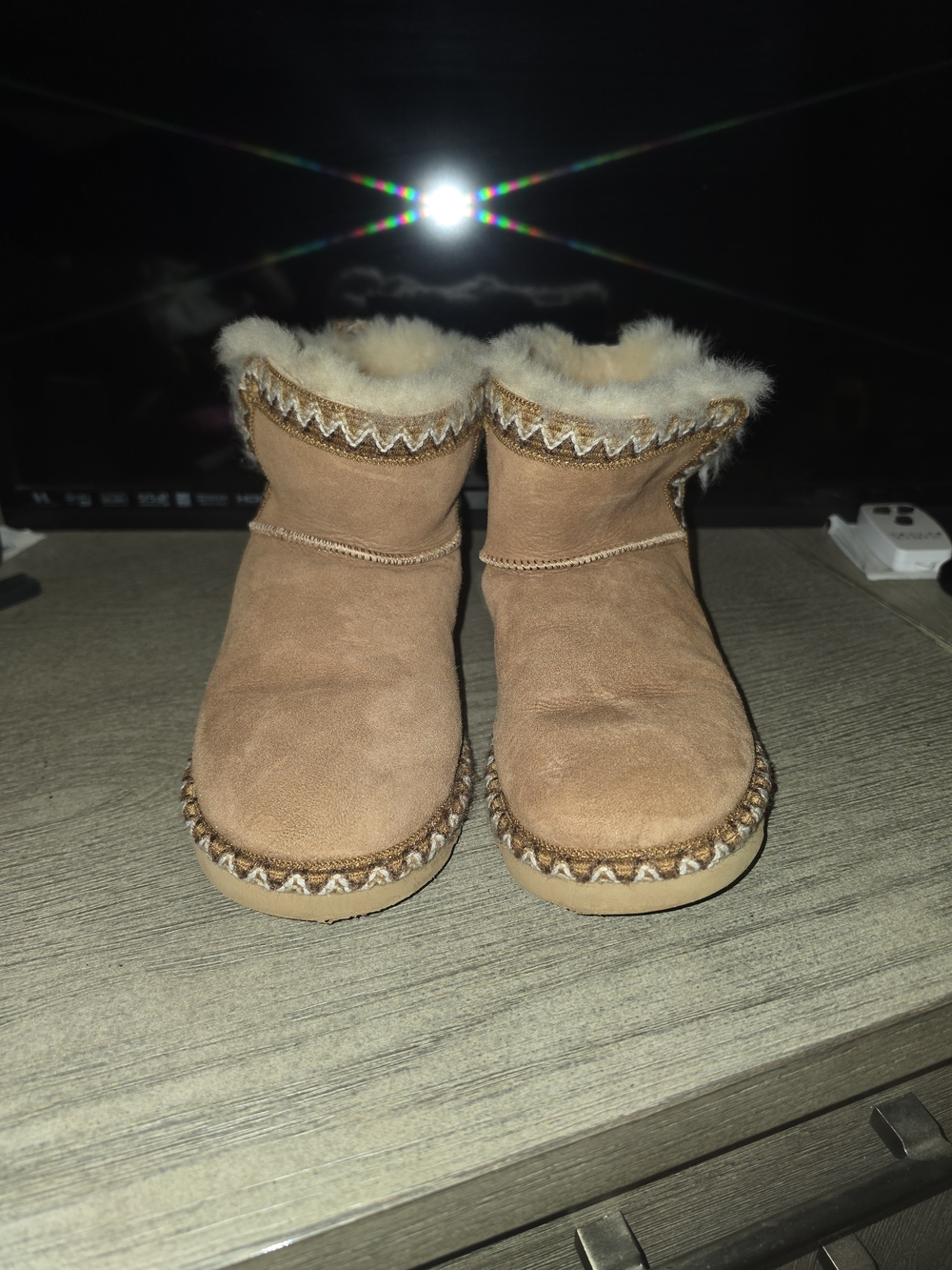 Fireside by Dearfoams Women's Shearling Lined Ankle Boots - Chestnut